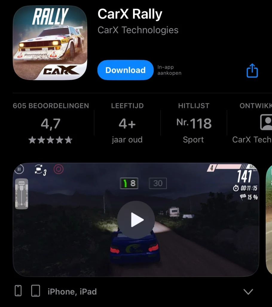 CarX Rally mobile game