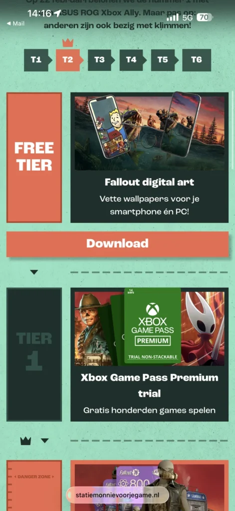 Statiemonnie voor je game
