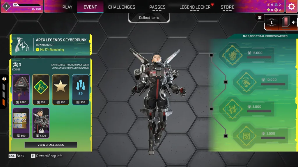 Apex Legends x Cyberpunk event is nu beschikbaar